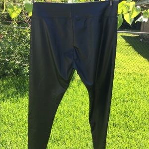 Agnes & Dora Black Pleather Leggings Size xxl